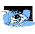 businesses,businesspeople,computers,computing,exhausted,exhaustion,men,persons,sleeping,sleeps,technology,tired
