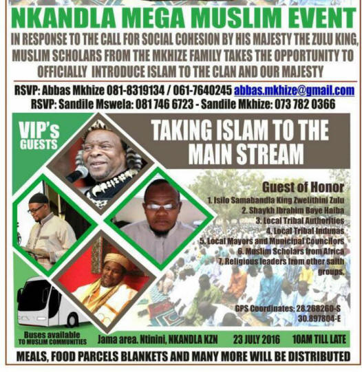 Islam going mainstream in Nkandla