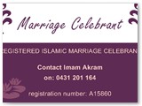 Marriage celebrant - Imam Akram