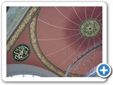 Like traditional Ottoman mosques, the ceiling bears the names of Allah, His Messenger (sallallahu alayhi wa sallam) and the rightly guided companions.