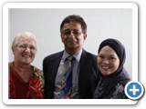 Desley Scott, Mustafa Ally and Nora Amath