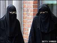Muslim women wearing the veil