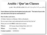 Arabic- Qur'an Classes