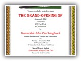 Gold Coast School Hall Grand Opening 1 December