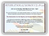 Int. Women's Day 13 MARCH 